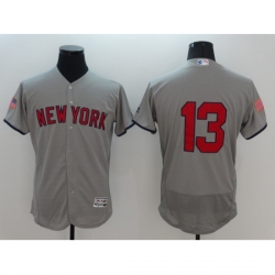 Men's Boston Red Sox #13 Hanley Ramirez Gray Independence Jersey