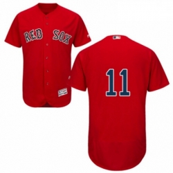 Mens Majestic Boston Red Sox 11 Rafael Devers Red Alternate Flex Base Authentic Collection MLB Jersey