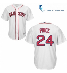 Mens Majestic Boston Red Sox 24 David Price Replica White Home Cool Base MLB Jersey