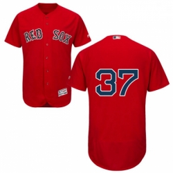 Mens Majestic Boston Red Sox 37 Bill Lee Red Alternate Flex Base Authentic Collection MLB Jersey