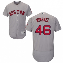 Mens Majestic Boston Red Sox 46 Craig Kimbrel Grey Road Flex Base Authentic Collection MLB Jersey