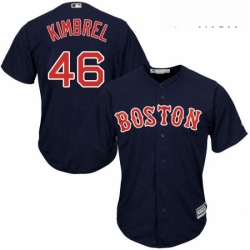 Mens Majestic Boston Red Sox 46 Craig Kimbrel Replica Navy Blue Alternate Road Cool Base MLB Jersey