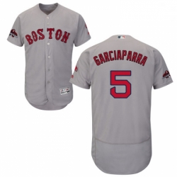 Mens Majestic Boston Red Sox 5 Nomar Garciaparra Grey Road Flex Base Authentic Collection 2018 World Series Jersey