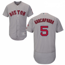 Mens Majestic Boston Red Sox 5 Nomar Garciaparra Grey Road Flex Base Authentic Collection MLB Jersey