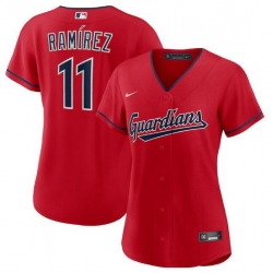 Women Cleveland Guardians 11 Jos E9 Ram EDrez Stitched Baseball Jersey