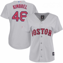 Womens Majestic Boston Red Sox 46 Craig Kimbrel Replica Grey Road MLB Jersey