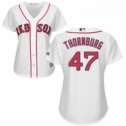 Womens Majestic Boston Red Sox 47 Tyler Thornburg Replica White Home MLB Jersey