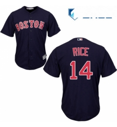 Youth Majestic Boston Red Sox 14 Jim Rice Authentic Navy Blue Alternate Road Cool Base MLB Jersey