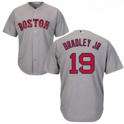 Youth Majestic Boston Red Sox 19 Jackie Bradley Jr Authentic Grey Road Cool Base MLB Jersey 