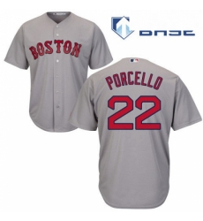 Youth Majestic Boston Red Sox 22 Rick Porcello Authentic Grey Road Cool Base MLB Jersey