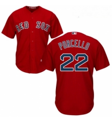 Youth Majestic Boston Red Sox 22 Rick Porcello Authentic Red Alternate Home Cool Base MLB Jersey