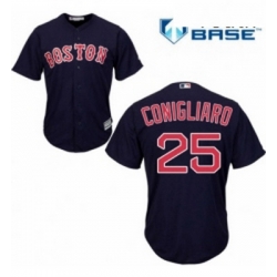 Youth Majestic Boston Red Sox 25 Tony Conigliaro Replica Navy Blue Alternate Road Cool Base MLB Jersey 