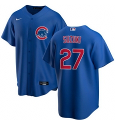 Men Chicago Cubs 27 Seiya Suzuki Royal Cool Base Stitched Baseball jersey