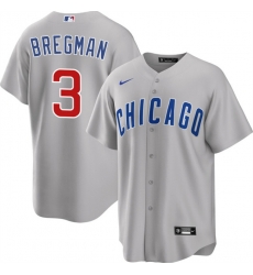 Men Chicago Cubs 3 Alex Bregman Grey 2026 Cool Base Limited Stitched Baseball Jersey Men Chicago Cubs 3 Alex Bregman Grey 2026 Cool Base Limited Stitched Baseball Jersey