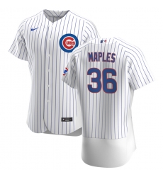 Men Chicago Cubs 36 Dillon Maples Men Nike White Home 2020 Flex Base Player Jersey