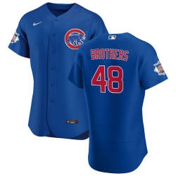 Men Chicago Cubs 48 Rex Brothers Men Nike Royal Alternate 2020 Flex Base Player Jersey