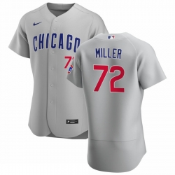 Men Chicago Cubs 72 Tyson Miller Men Nike Gray Road 2020 Flex Base Team Jersey