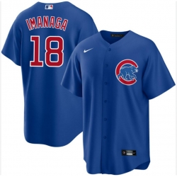 Men Chicago Cubs Shota Imanaga #18 Blue Flex Base Nike Stitched MLB jersey