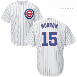 Mens Majestic Chicago Cubs 15 Brandon Morrow Replica White Home Cool Base MLB Jersey 