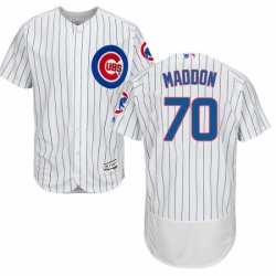 Mens Majestic Chicago Cubs 70 Joe Maddon White Home Flex Base Authentic Collection MLB Jersey