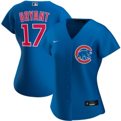 Chicago Cubs 17 Kris Bryant Nike Women Alternate 2020 MLB Player Jersey Royal