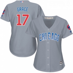 Womens Majestic Chicago Cubs 17 Mark Grace Replica Grey Road MLB Jersey