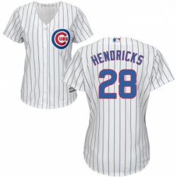 Womens Majestic Chicago Cubs 28 Kyle Hendricks Authentic White Home Cool Base MLB Jersey