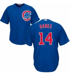 Youth Majestic Chicago Cubs 14 Ernie Banks Authentic Royal Blue Alternate Cool Base MLB Jersey