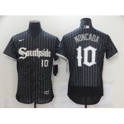 Chicago White Sox 10 Yoan Moncada Black 2021 City Connect Flexbase Jersey