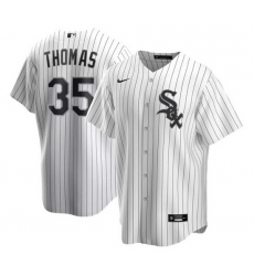 Men Chicago White Sox 35 Frank Thomas White Cool Base Stitched Jersey