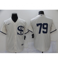 Men Chicago White Sox 79 Jose Abreu Cream 2021 Field of Dreams Jersey