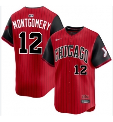 Men Chicago White Sox Colson Montgomery #12 Red Limited Stitched Baseball Jersey