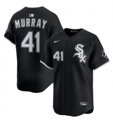 Men Chicago White Sox Nike Black Alternate Limited Jersey Murray Tanner 41