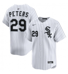 Men Chicago White Sox Nike Home Limited Jersey White Peters Tristan 29