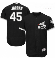 Mens Majestic Chicago White Sox 45 Michael Jordan Authentic Black Alternate Home Cool Base MLB Jersey