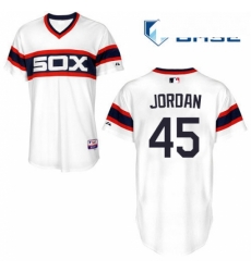 Mens Majestic Chicago White Sox 45 Michael Jordan Replica White 2013 Alternate Home Cool Base MLB Jersey