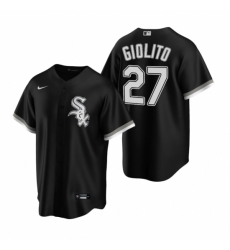 Mens Nike Chicago White Sox 27 Lucas Giolito Black Alternate Stitched Baseball Jersey