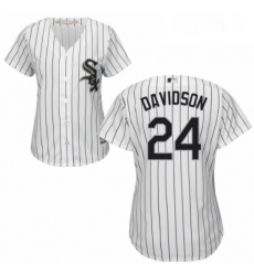 Womens Majestic Chicago White Sox 24 Matt Davidson Authentic White Home Cool Base MLB Jersey 