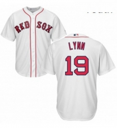 Youth Majestic Boston Red Sox 19 Fred Lynn Authentic White Home Cool Base MLB Jersey