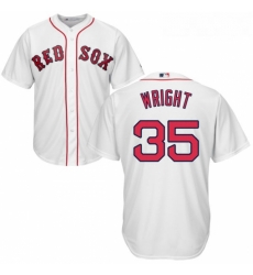 Youth Majestic Boston Red Sox 35 Steven Wright Authentic White Home Cool Base MLB Jersey