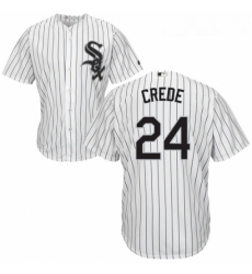 Youth Majestic Chicago White Sox 24 Joe Crede Authentic White Home Cool Base MLB Jersey