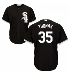 Youth Majestic Chicago White Sox 35 Frank Thomas Authentic Black Alternate Home Cool Base MLB Jersey