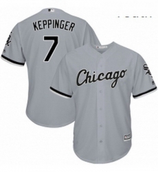 Youth Majestic Chicago White Sox 7 Jeff Keppinger Authentic Grey Road Cool Base MLB Jersey