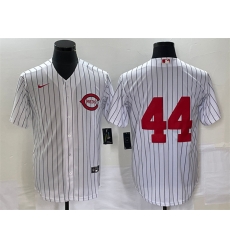 Men Cincinnati Reds 44 Elly De La Cruz White Field Of Dreams Cool Base Stitched Baseball Jersey