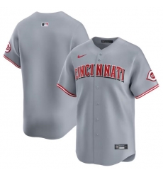 Men Cincinnati Reds Blank Grey Away Limited Stitched Baseball Jersey