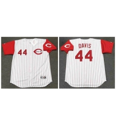 Reds 44 Eric Davis White 1996 Throwback Jersey