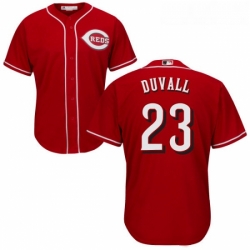 Youth Majestic Cincinnati Reds 23 Adam Duvall Replica Red Alternate Cool Base MLB Jersey