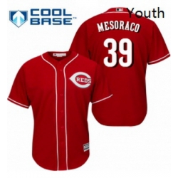 Youth Majestic Cincinnati Reds 39 Devin Mesoraco Replica Red Alternate Cool Base MLB Jersey