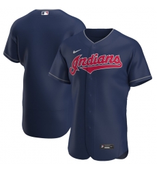 Men Cleveland Indians Men Nike Navy Alternate 2020 Flex Base Team MLB Jersey