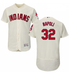 Mens Majestic Cleveland Indians 32 Mike Napoli Cream Alternate Flex Base Authentic Collection MLB Jersey